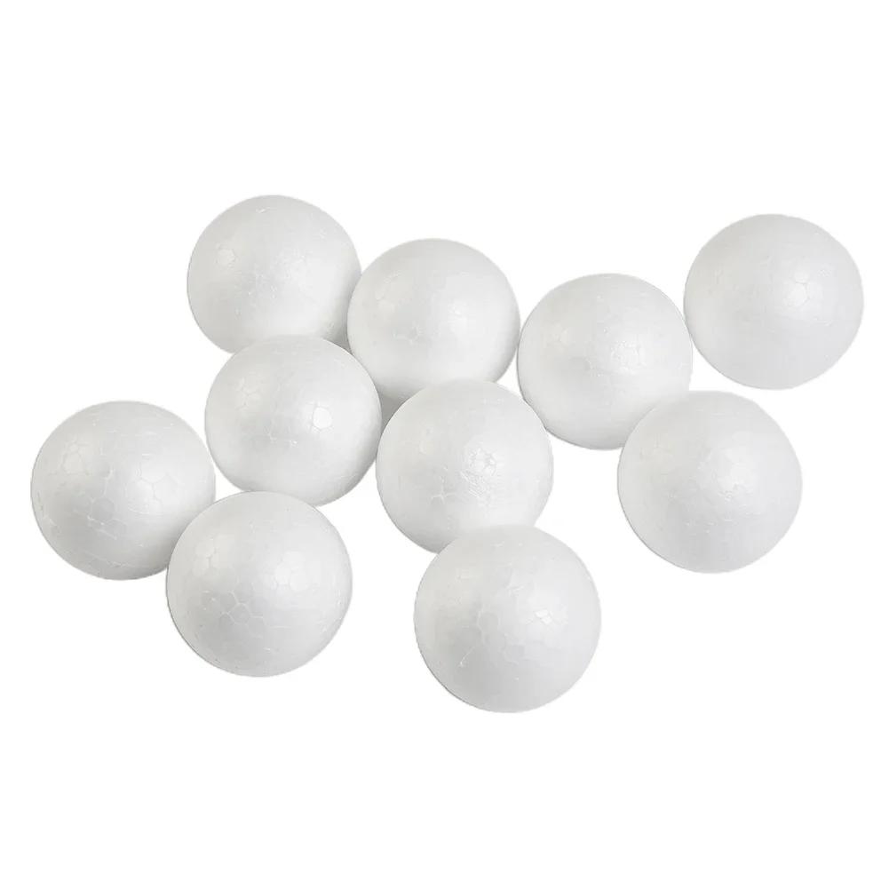 10pcs Solid Foam Ball Polystyrene Balls 50mm-100mm  Round DIY Accessory Handmade For Party Celebration Christmas Decoration