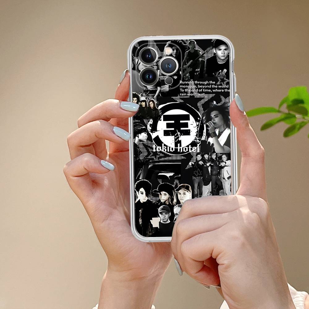 Чехол Tokyo Hotel Band для iPhone 11 12 13 14 15 16 17 Pro Max Plus Air, прозрачный, противоударный