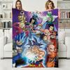 D-Dragon Ball Goku Super Z Мягкое теплое фланелевое одеяло Арт для стены спальни Декор гостиной Кровать Пикник Офис для подарков на день рождения
