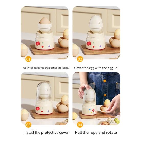 Спинер для яиц Золотое яйцо с ломтиком Скремблер для яиц в скорлупе Кухонный гаджет для смешивания яиц в скорлупе Миксер для желтка и белка