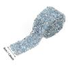 1pcs 1 Yard Length Crystal Rhinestone Ribbon 30mm Width Sparkle Crystal Rhinestone Mesh Ribbon Self-Adhesive Ribbon