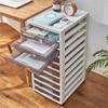 Mobile File Storage Cabinet Drawer-Type Household Cosmetics Desktop Multi-Layer Storage Cabinet Movable Floor Storage Cabinet