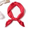 Simple Solid Color Scarf Female Imitation Silk Small Square Scarf 70Cm Basic Style With Shirt Professional Scarf Tied Hair