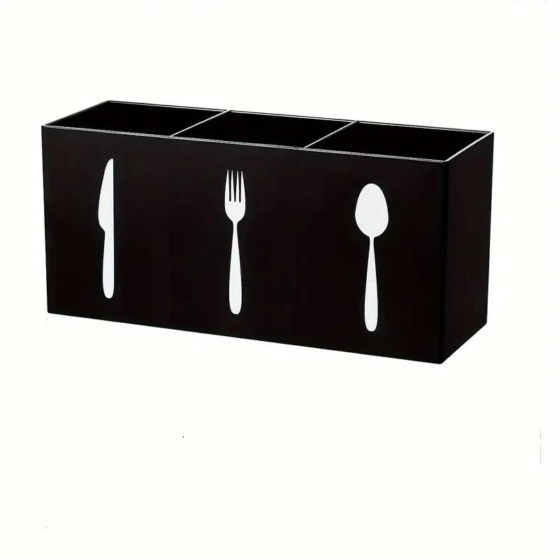 Кухонный органайзер для столовых приборов с тремя сетками, многофункциональная подставка для столовых приборов, стойка для хранения ножей, держатель для ножей, органайзер для столовых приборов, кухонное хранение