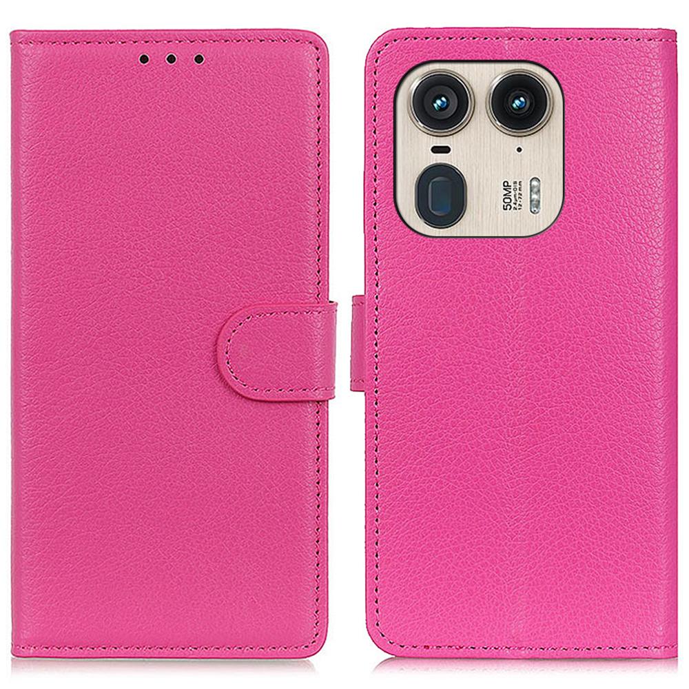 Чехол для Motorola Edge 50 Ultra 5G/Moto X50 Ultra 5G со слотами для карт, кожаная текстура личи, чехол для телефона