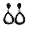 [M6205] - 'Sissi' Black Silver Earrings