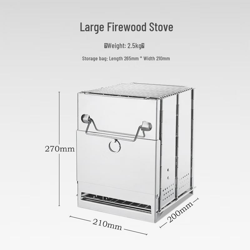 OEING Outdoor Folding Wood Stove & Grill