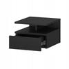 Wall-mounted Nightstand with Drawer 32x35x23 Black