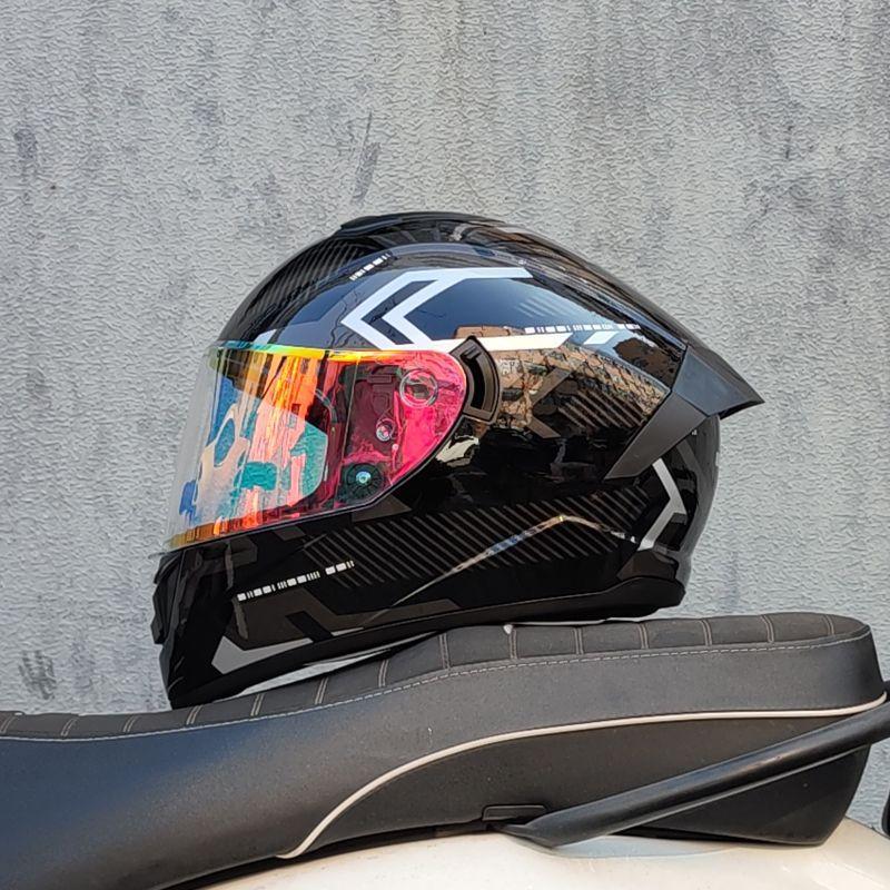 Мотоциклетный шлем для мужчин и женщин, спортивный автомобильный шлем с двойными линзами, новый национальный стандарт, четыре сезона, персонализированный Bluetooth