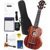 ELVIS Hilo 1s Soprano Ukulele with a Solid Mahogany Top, Gloss Finish, and Beautiful Grain. Ships Safely and with Inspection. [Includes: Domestic Warr