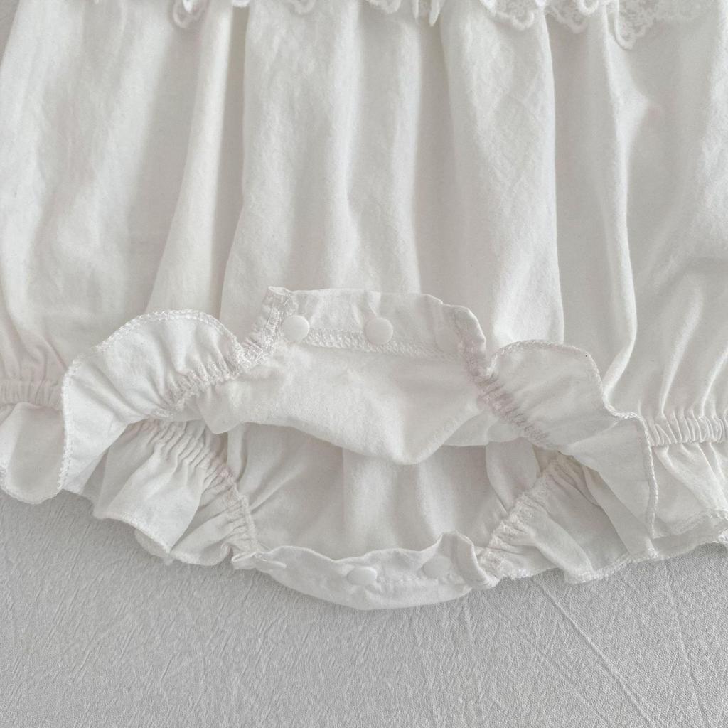 Комплект: Девочковое французское платье без рукавов с цветочным принтом и сборками & Боди для малыша для сестер