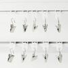 100Pcs Stainless Steel Window Curtain Clips Hanging Opening/Closed Mouth Shower Curtain Hook Clips Small Fixed Drapes Clamp