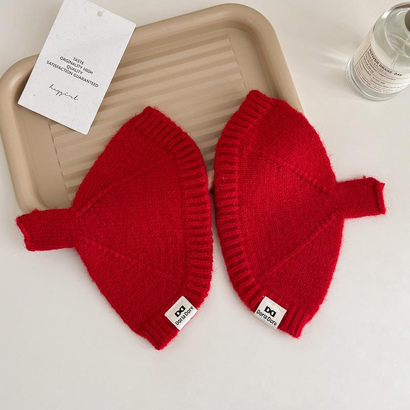 Новый стиль Зимний стиль Ракушка Однотонные Вязаные Перчатки для Студентов и Женщин Теплые и Универсальные Без пальцев Перчатки-митенки Рукава