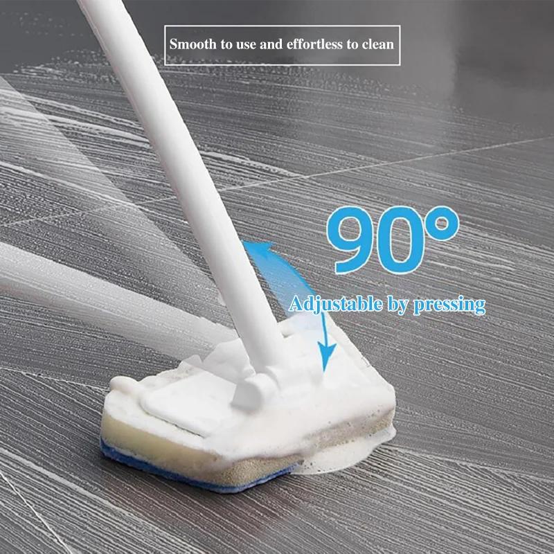Щетка для ванной комнаты, многофункциональная, с длинной ручкой, съемная губчатая щетка, щетки для плитки, пола, ванны, бытовые чистящие средства
