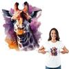 Cute Giraffe Watercolor Heat Transfer Sticker Iron On Patch for T Shirts Thermal Transfer Vinyl HTV Decal DIY Design