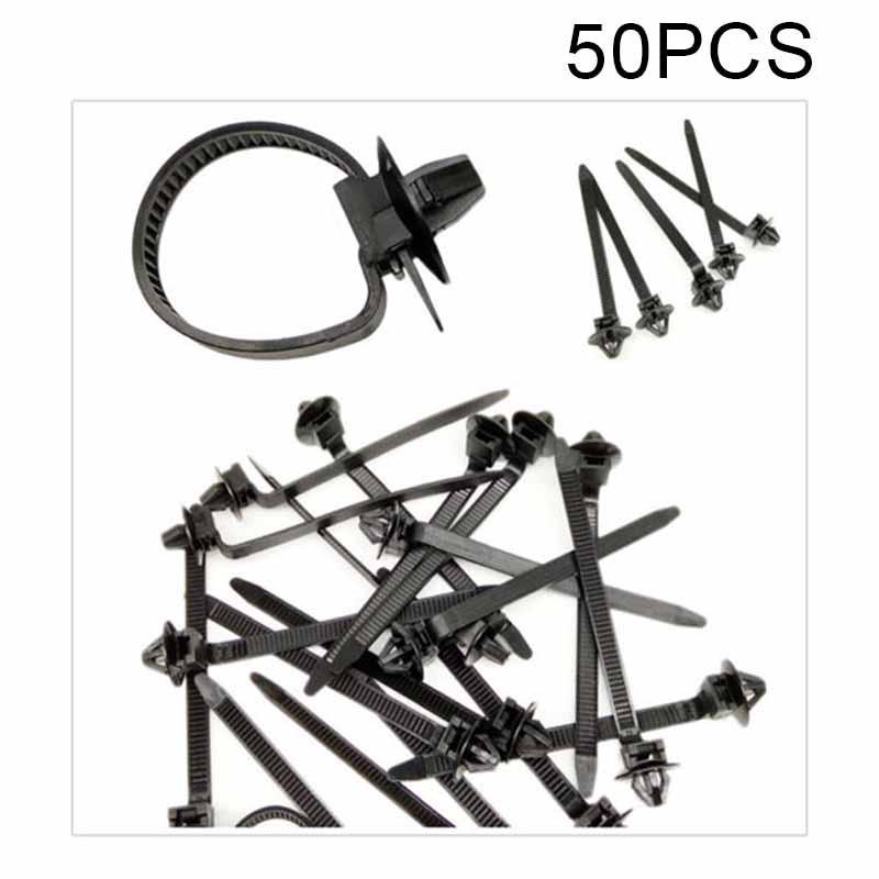 Cable Fixed Tie Fasteners Fastening Strap For Cars Wrap Clips 50pcs Nylon New High Quality Accessory Practical