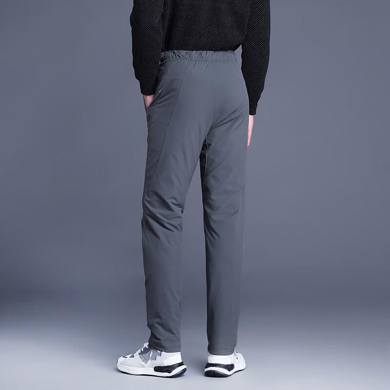 Men's Warm Duck Down Straight-Leg Casual Pants
