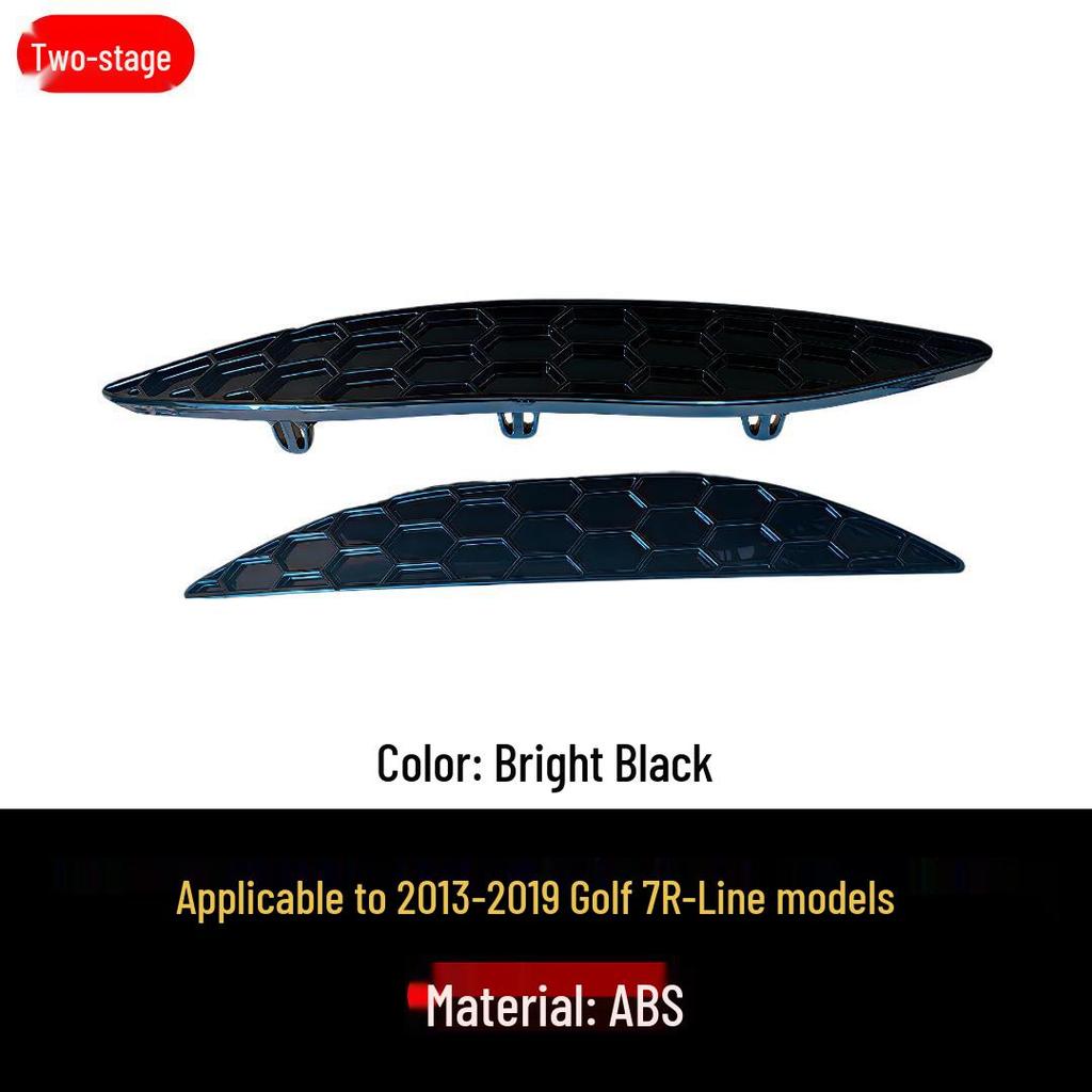 Совместимо с Golf 7-7.5 (2013-2019) Ретрофит декоративной накладки заднего бампера "соты", замена декоративной накладки отражателя.