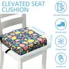 Non Slip Kids Booster Seat Child Dining Table Booster Seat with Adjustable Safety Belt & Fastening Strap Cartoon Booster Cushion