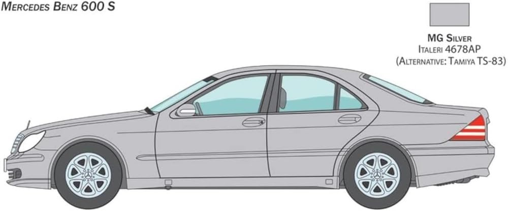 Platz Italeri 600S Пластиковая модель с японской инструкцией IT3638 1/24 Mercedes-Benz