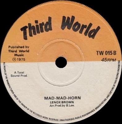 7-дюймовая пластинка IROY LENNOX BROWN Mr. Бенвуд Дик MadMadHorn TW015 Третий мир 1975 Великобритания Регги Ска Даб Б/у