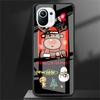 Стеклянный чехол для Xiaomi Poco X3 NFC 11 Lite 11T F3 M3 для Redmi Note 11 10 9 8 Pro 10S 9S 9A 9C, чехол для телефона, милый рождественский снеговик
