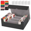 The Place B Trading Card Case, Improved Model, Holds Over 2,400 Cards, Includes 24 Index Cards and 6 Stand Clips, Compatible with Yu-Gi-Oh!, Pokemon,