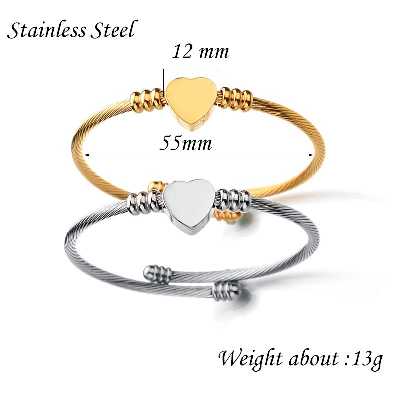 Nextvance Girls Gold Color Stainless Steel Heart Bracelet Bangle with Letter Fashion Initial Alphabet Charms Bracelets for Women