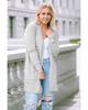 Beige Thermal Waffle Knit Pocketed Cardigan