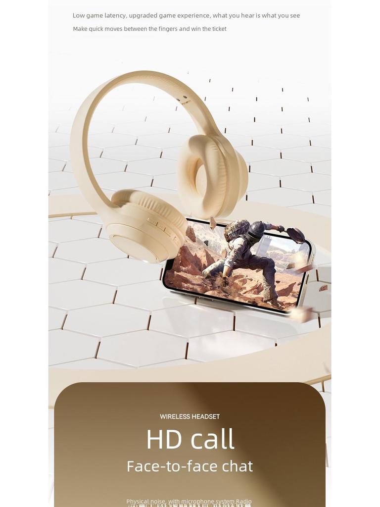 2024 High-Value Head-Mounted Bluetooth Gaming Headset: Full-Ear, Foldable, Card-Inserted Design