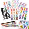 60Pcs/5 Sheets Colorful Monthly Tabs For Planner Adhesive Planner Index Stickers Decorative For Office Planners Organizations