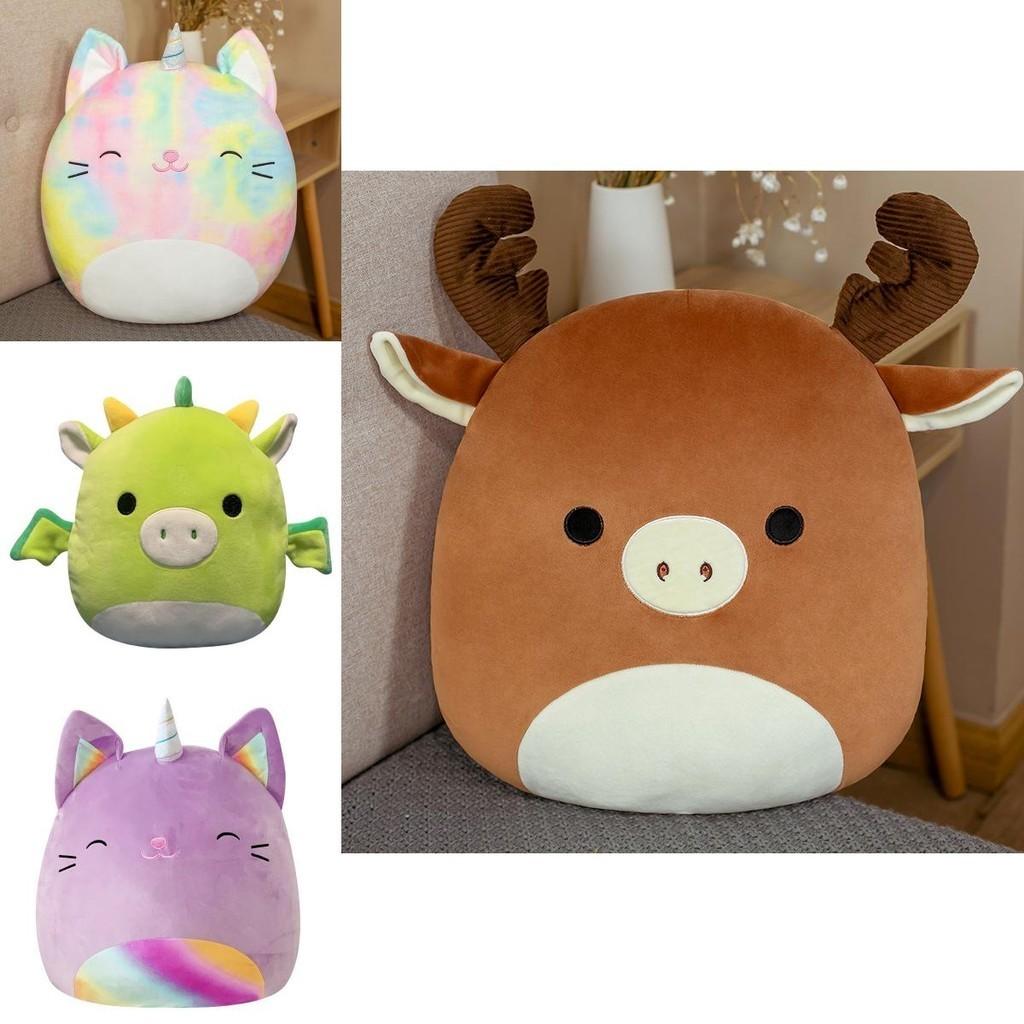 Очаровательная мягкая игрушка Squishmallows, плюшевый единорог, динозавр, мягкая подушка для детей