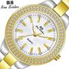 BEE SISTER BS Ladies Wrist Watches Dress Gold Watch Women Crystal Diamond Watches Stainless Steel Silver Clock Women Montre Femme