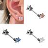 Star Wand Zircon Studs Earrings Stylish Star Wand Zircon Earrings Ear Studs Accessory for Trendy Young Women