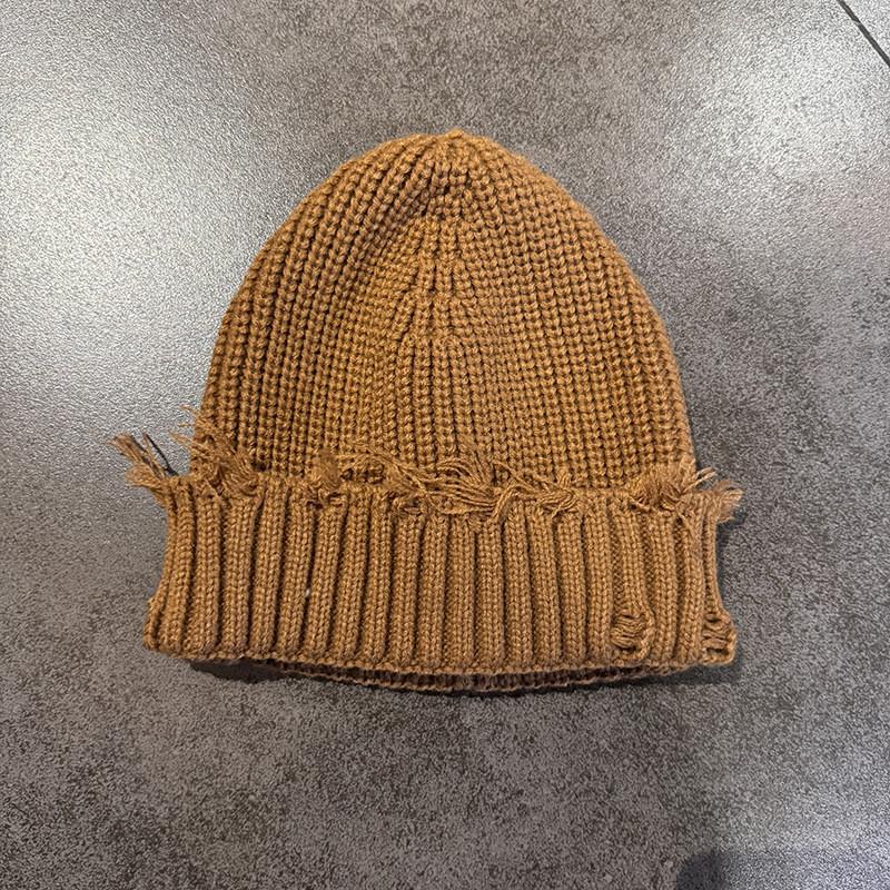 Вязаная однотонная шапка Зимний уличный стиль Теплая шапка-бини для повседневной носки