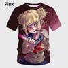 Новая 3D футболка Himiko Toga, повседневная летняя мужская футболка с коротким рукавом из японского аниме, унисекс, модная футболка в стиле хип-хоп