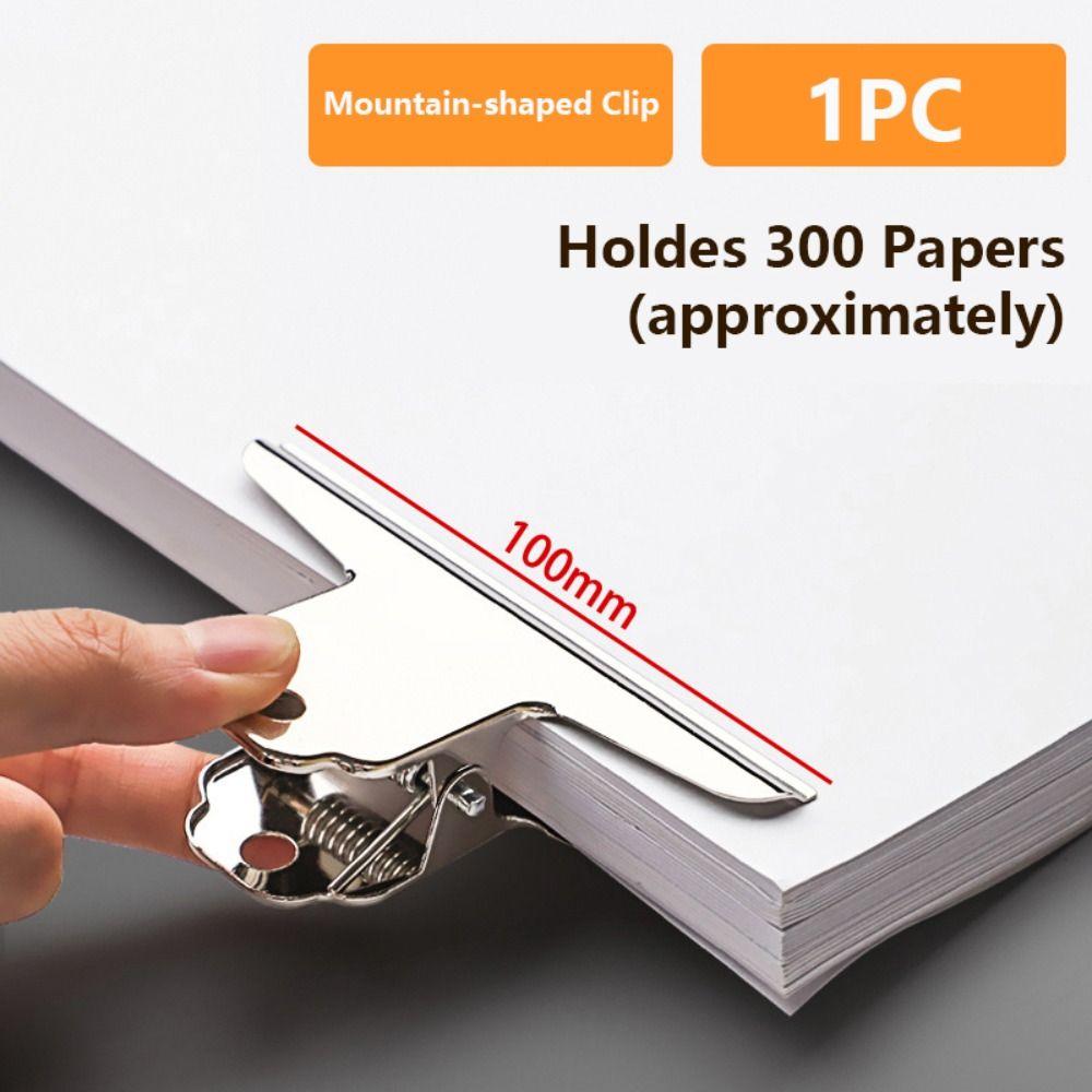 Universal Mountain Shaped Clip Stainless Steel Bill Clip Multifunctional Clamp  School Office