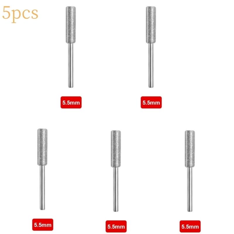Цилиндрический бор с золотым алмазным покрытием 4-5,5 мм, точилка для цепной пилы, напильник, заточка цепной пилы, резьба, шлифовка, набор электроинструментов