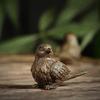Small Sparrow Statue Metal Tea Pet Table Ornament Home Decoration Accessories Retro Bird Animal Figurines Miniatures Craft