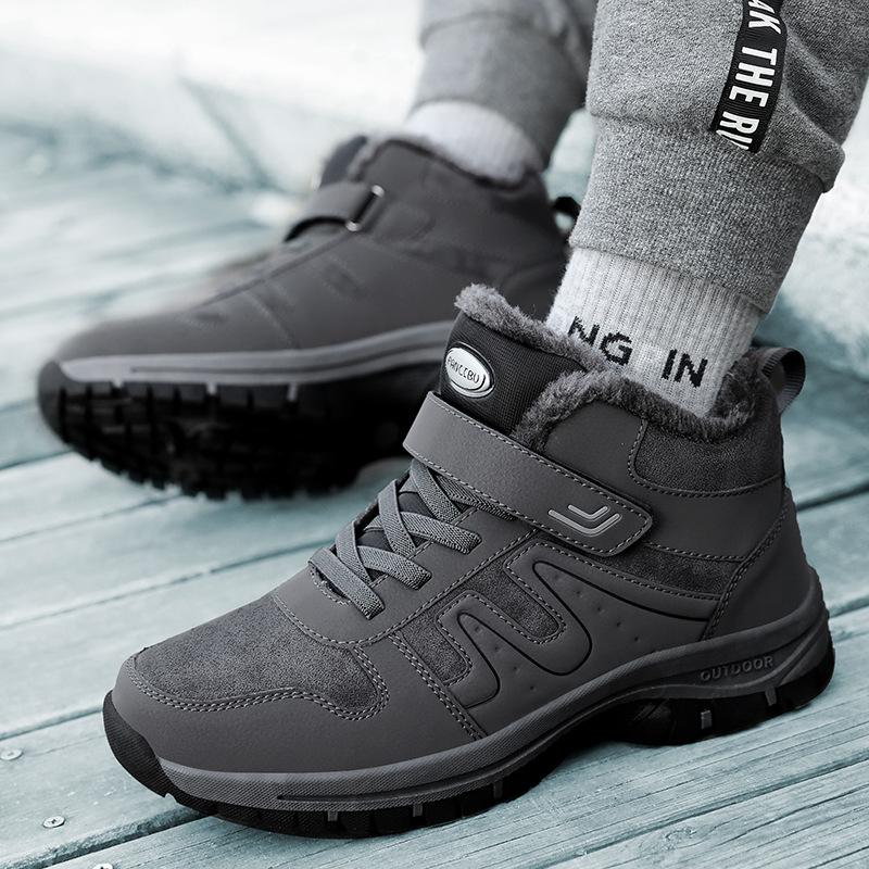 Elderly Shoes Men's Non-slip Soft Sole Middle-aged and Elderly Walking Shoes Winter Velvet Cotton Father Shoes Versatile Mother Shoes Women's Cotton