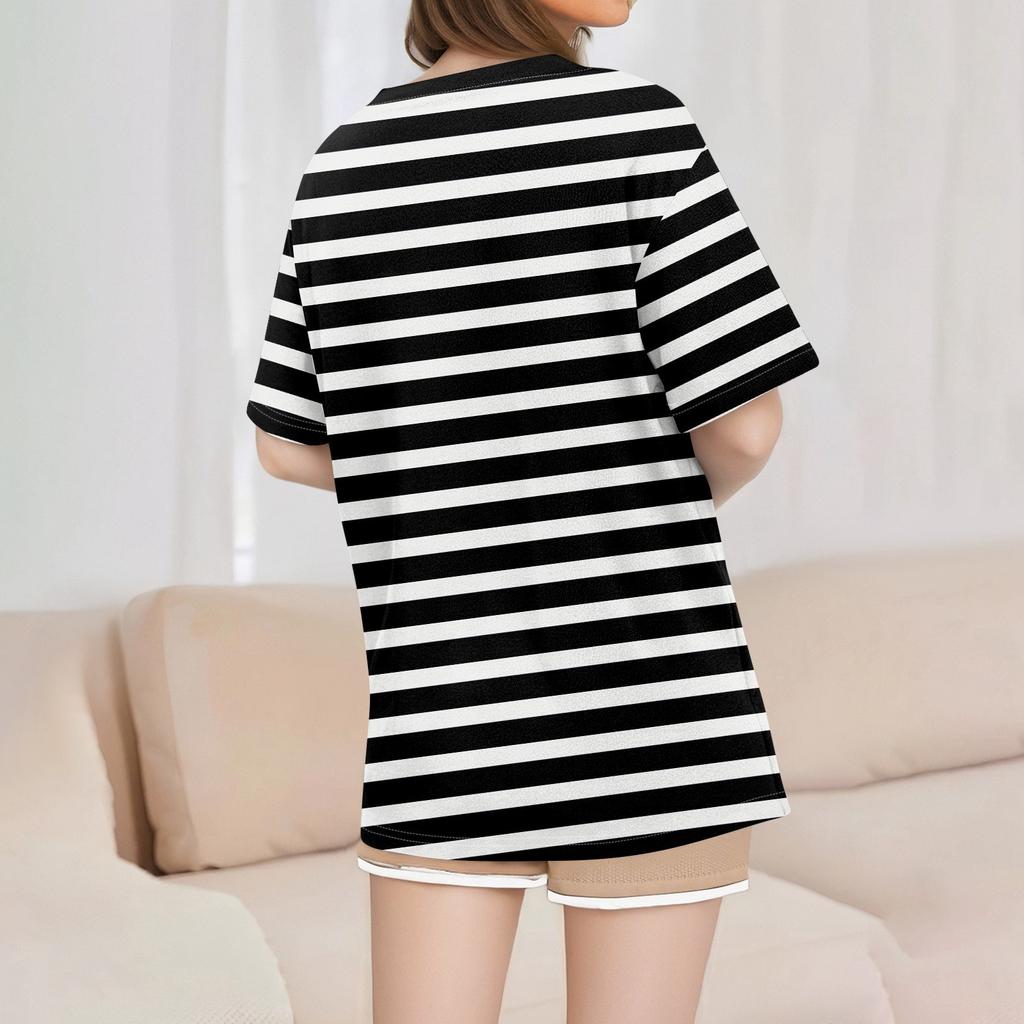 Women's T Shirt Tee Printed Short Sleeve Daily Weekend Fashion Basic V Neck Regular Top