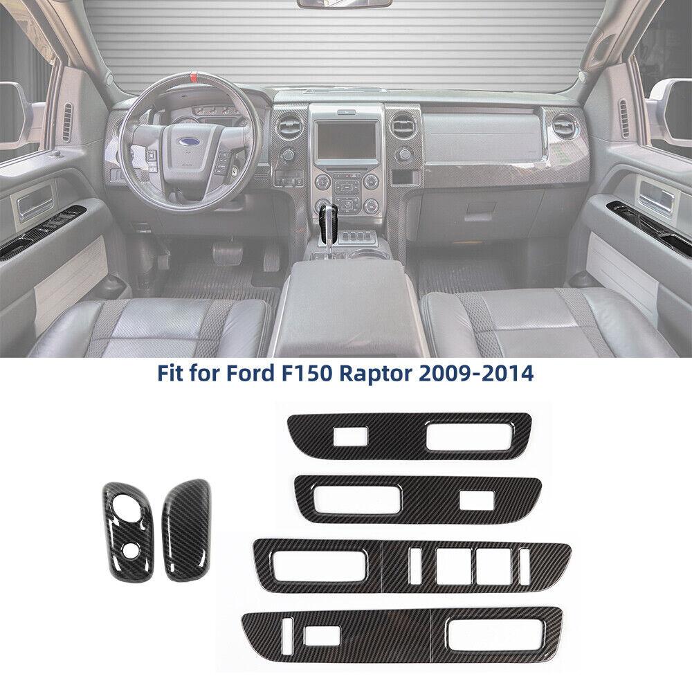 6x Window Lift Adjust Switch Trim & Gear Shifter Head Cover for Ford F150 09-14