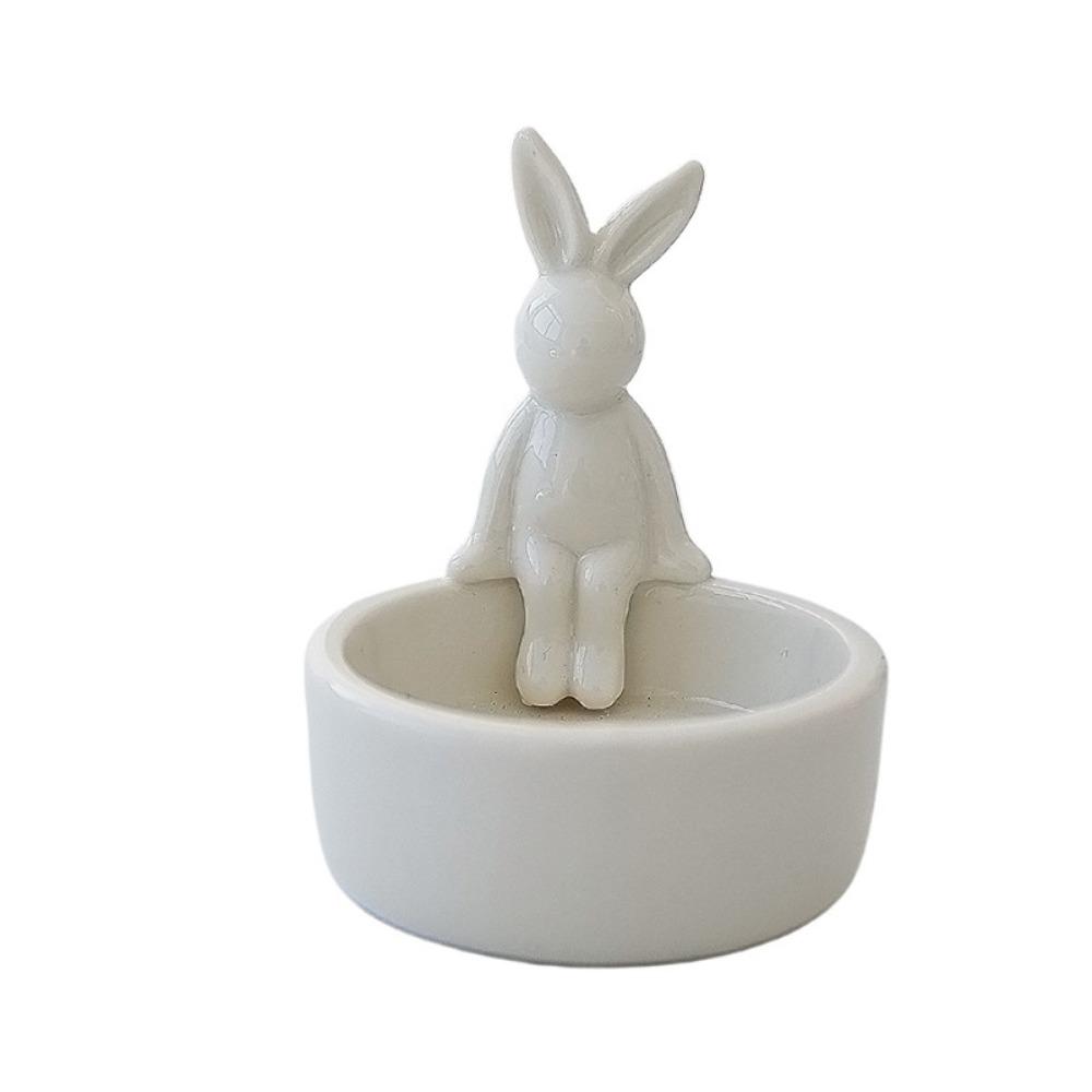 Nordic Style Cartoon Animal Candle Holder Ceramic Tealight Holder INS Desktop Candelabrum  Holiday