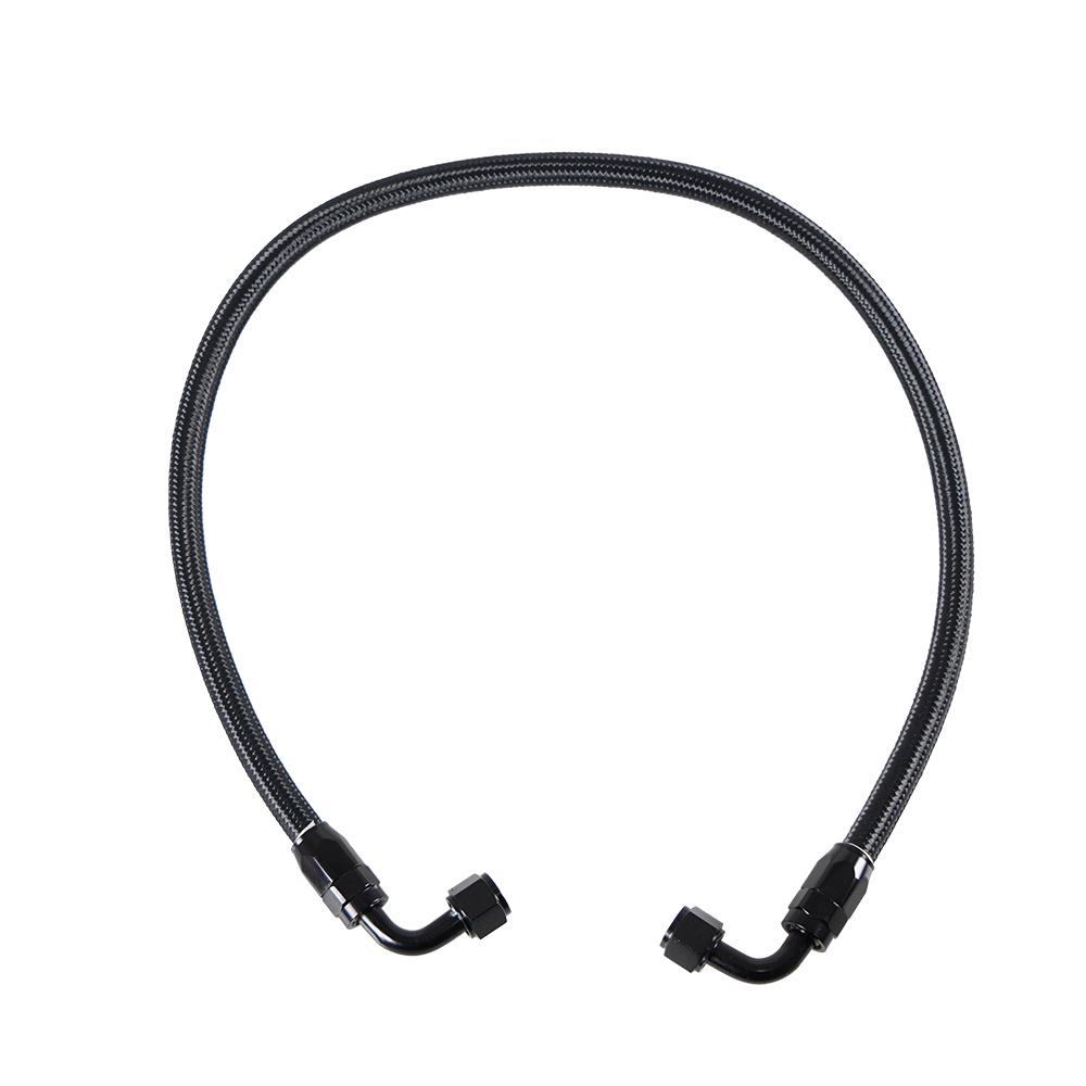 1M AN8 8AN черные плетеные фитинги для масла и топлива, конец шланга 90+90 градусов, комплект масляного адаптера, шланг для масла и топлива