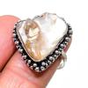 Natural Biwa Pearl Gemstone 925 Sterling Silver Jewelry Ring Size 8.5 P6F88