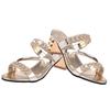 Summer Women Shoes Squre Heel Sandals Peep Toe Ladies Shoes Brand High Heel Sandals Gold Heels 7cm Big Size ZH2971