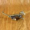Retro Brass Little Cat Statue Creative Interesting Mini Long-Tailed Cat Tabletop Ornament Miniature Home Decor Tea Pet Crafts