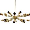 Mid Century Style Sputnik Light Mid Century Suspension Ceiling Lamp Premium Brass Starburst Chandelier
