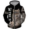 Spring Autumn 3D Wolf Series Printed Zipper Hoodie Men Women Couples Hoodie Hoodie Jacket Casual Fashion Jacket