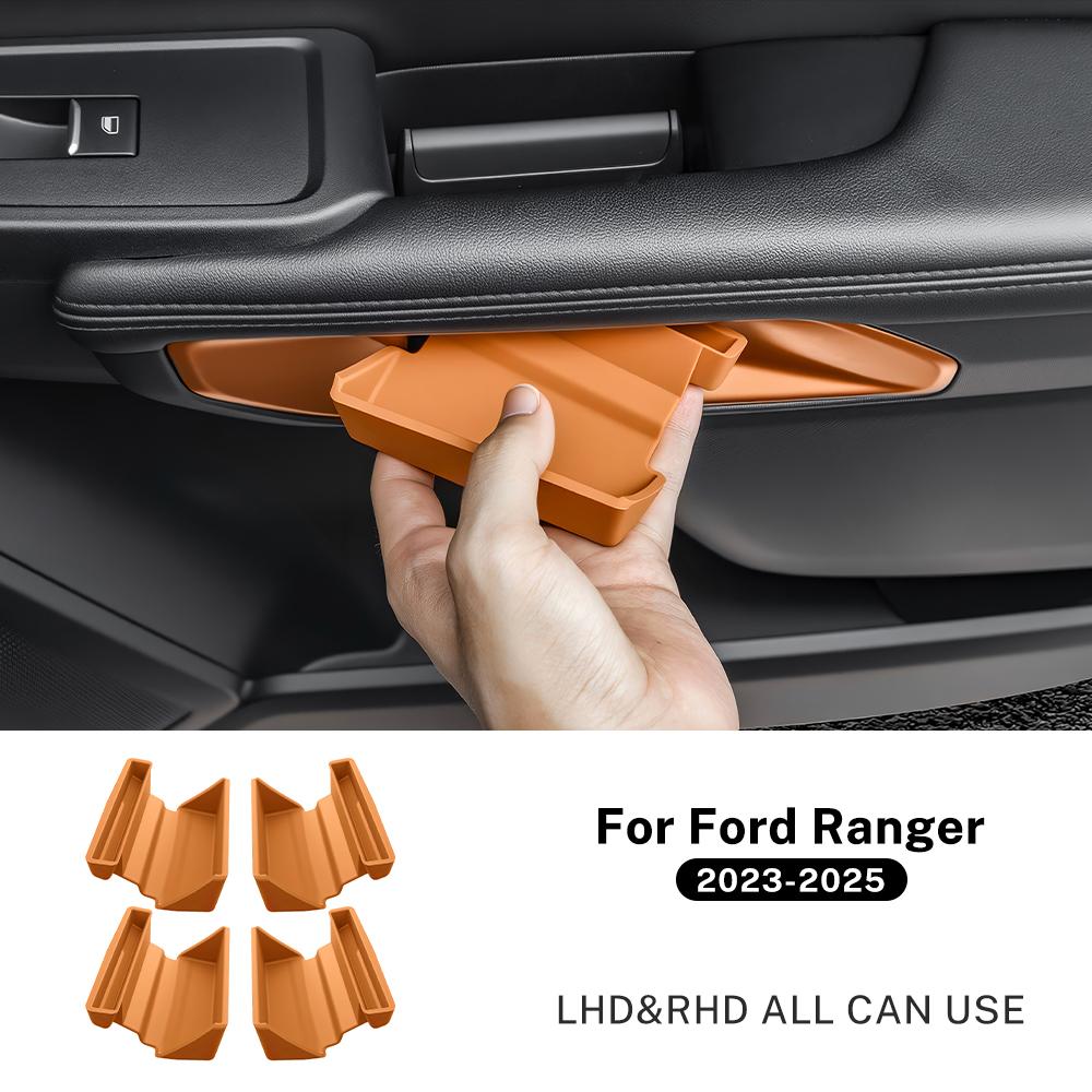 Силикон Для Ford Ranger 2023 2024 2025 Органайзер-подставка для хранения в ручке двери автомобиля Аксессуары для модификации интерьера автомобиля